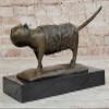 Abstract Botero Cat Genuine Solid Bronze Sculpture Lost Wax Figurine Gift Artwork Decorative Gift Deal by Classy Finery view 3