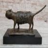 Abstract Botero Cat Genuine Solid Bronze Sculpture Lost Wax Figurine Gift Artwork Decorative Gift Deal by Classy Finery view 4