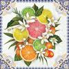 IHR Ideal Home Range Cocktail Napkins Disposable 3-Ply Paper Party Napkin Pack, 5" x 5", Mediterranean Citrus, 20-Count view 1