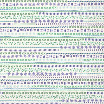 IHR Ideal Home Range Party Napkins Disposable 3-Ply Paper Lunch Napkin Pack, 6.5" x 6.5", Sampler Stripes (Blue), 20-Count