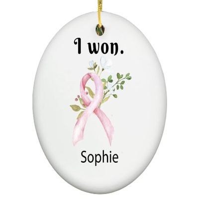 BREAST CANCER Gifts, Personalized Cancer Survivor Gift, I Won Ornament, Custom Cancer Gift, Cancer Survivor Gift, Cancer Encouragement Gift