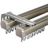 Double Ceiling Track For Curtains, Curtain Track Wall Mount Ceiling Mount, Room Divider Track System With All Accessories For Living Room, Bed Room, Shower, Closet ( Color : Champagne-Side Mount , Siz view 1