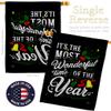 Breeze Decor Christmas Tapestry Wood Dowel Set Rod Home Banner Textile Poster Flag Stand Pole Room Wall Scroll Hanging Grandma White Elephant Most Wonderful Time Indoor Decor, Xmas Gifts Made in USA view 3