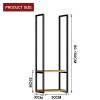 Floating Shelf Wall Mount Plant Book Shelves, Ceiling Hanging Kitchen Bar Shelf Decorative Display Storage Shelves, Modern Flower Stand, Wine Glass Storage Rack with Metal Frame ( Size : 30x30x105cm ) view 2