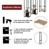 Floating Shelf Wall Mount Plant Book Shelves, Ceiling Hanging Kitchen Bar Shelf Decorative Display Storage Shelves, Modern Flower Stand, Wine Glass Storage Rack with Metal Frame ( Size : 30x30x105cm ) view 4