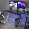 Atlantic Gaming Desk 46 inch PC Computer Home Office Desk Large Surface Workstation with Cup Holder and Headphone Hook, White view 1