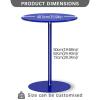 Drsyffsup Bistro Pub Table Cocktail Tables Round Tables for Coffee Shop Bar Dining Room Kitchen Restaurant, Sofa Side Table End Table, Easy to Assemble and Clean (Size : 40.5x40.5x72cm) view 2