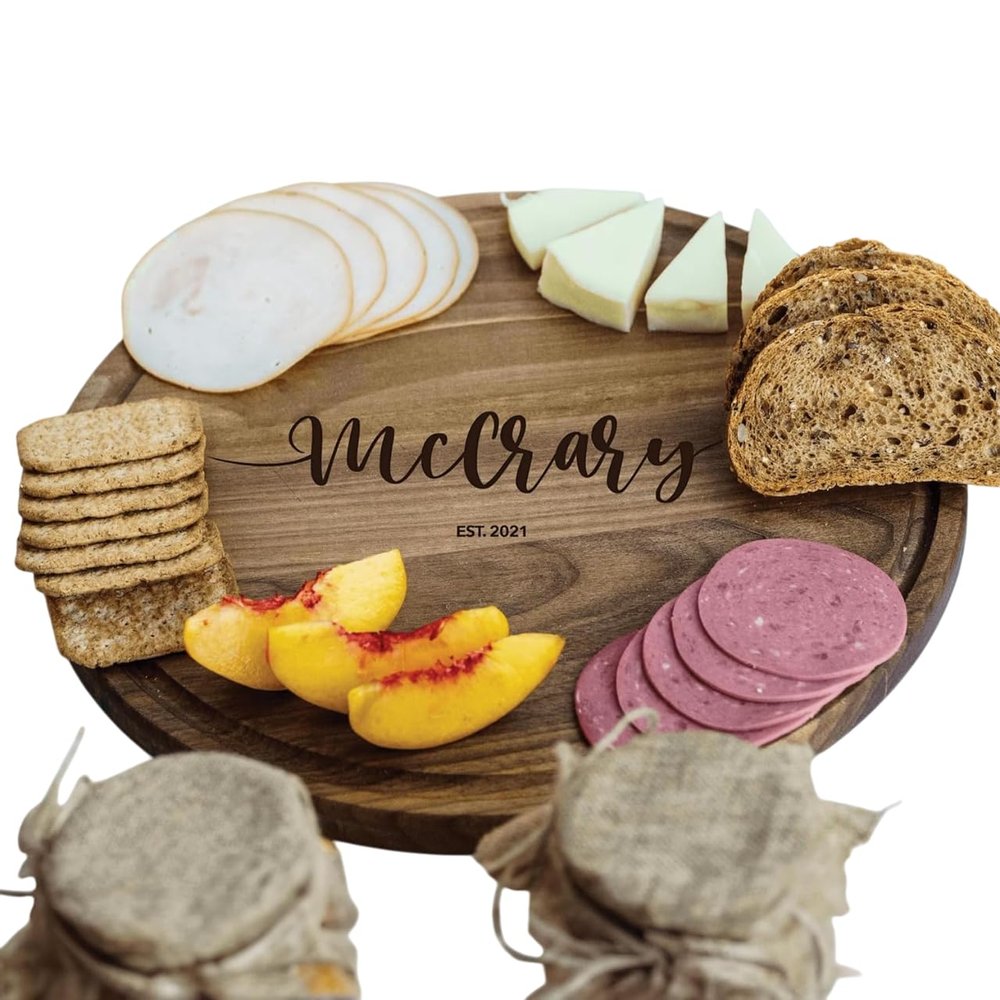 Personalized Charcuterie Board for Couples Custom Engraved Wood Board Use as Cheese Board, or Decorative Butcher Block Premium Solid Hardwood Options Wedding, Anniversary, Housewarming Gift