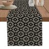 Abstract Contemporary Table Runner 70 Inches Long - Kitchen Dining Burlap & Cotton Tablerunner for Small/Round/Square/Wedding/Coffee/Dining Table Party Home Dcor Solid Minimalist Geometric view 1