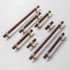 wood handle,wardrobe handles,Wooden Kitchen Cabinet Knobs and Handles Brass Furniture Pulls Drawer Dresser Cupboard Wardrobe Door Handles Single Hole 2Pack (2,Single Hole) ( Color : Gold , Size : Hole view 4