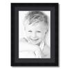 ArtToFrames 12x18 inch 1.375 Satin Black Step Lip Picture Frame with 2 Inch Single Black Mat, SingleMat-10035-12x18-89 view 1