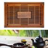 Xcello Simple Tea Tray, Drawer Type Wooden Tray Large Capacity Box Easy Tea Drainage, for Home(16.9in*11in-Orange) view 2