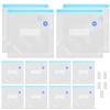 Kichvoe 1set Reusable Vacuum Food Storage Bags with Zipper Clips Thick and Sealing Bags for Fresh Food Preservation for Kitchen and Refrigerator Use view 1