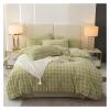 ADovz Plush Faux Rabbit Fur Comforter Set Beige Fluffy Comforter Set Bedding Set Sheet Pillowcase,Bed Sheets view 1