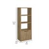 Benjara BM309153 71 in. Tag 2-Doors MDF Mango Wood Media Tower with 3 Shelves Brown view 3