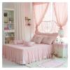 ADovz Cotton Bedding Sets King Queen Size Lace Bow Quilt/Duvet Cover Ruffles Bedspread Bed Skirt Linen Pillowcases,Bed Sheets, FH-762 view 4
