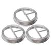 ABOOFAN 3Pcs Mason Jar Toothbrush Holder Lid, Stainless Steel Lid for Regular Mouth Mason Jar Rustic Farmhouse Decor Bathroom Accessories view 1