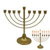 LAFANDE Gold Hanukkah Menorah, Decorative Menorahs Candle Holder for Chanukah, Gold Metal Menorah for Hanukkah Holiday Ceremony Candlelight Dinner view 1