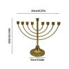 LAFANDE Gold Hanukkah Menorah, Decorative Menorahs Candle Holder for Chanukah, Gold Metal Menorah for Hanukkah Holiday Ceremony Candlelight Dinner view 4