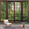 Aidatain Green Forest Natural Tapestry Window Scenery Wall Aesthetic Tapestry for Bedroom Flannel 90" L x 84" W Beach Blanket Living Dinning Room College Dorm Wall Hanging GTDJAT0092 view 1