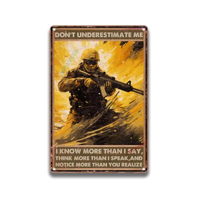 Aluminum Tin Sign Don't Underestimate Me For Bars Restaurants Cafes Pubs 8.00"x12.00"