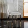 Benzara 24 Inch Dining Chair- Set of 2- Light Gray Velvet- Tall Curved Back- Brass view 2