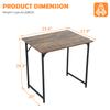 Small Desk, 32 Inch Computer Desk With MDF Board & Black Metal Frame, Adjustable Leg Pads, Office Work Table for Home Bedroom Small Spaces, Study Desk, Vintage view 3