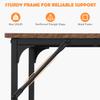 Small Desk, 32 Inch Computer Desk With MDF Board & Black Metal Frame, Adjustable Leg Pads, Office Work Table for Home Bedroom Small Spaces, Study Desk, Vintage view 4