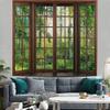 Aidatain Green Forest Natural Tapestry Window Scenery Wall Aesthetic Tapestry for Bedroom Flannel 60" L x 60" W Beach Blanket Living Dinning Room College Dorm Wall Hanging GTDJAT0090 view 4