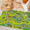 Xuzrdaa Kids Carpet Car Rug Play Mat for Children Cars, 6.6x9.8 Ft Educational Classroom Carpet, Non Slip City Life Road Traffic Learning Car Carpet for Kids, Train Track Rug for Toddlers view 1