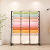 10 Rods Scarf Organizer Rack, Freestanding Ladder Scarf Holder, Metal Towel Display Stand, Multipurpose Closet Hanger Organizer for Belts, Ties, Scarves, Blanket,Gold,120cm view 2