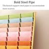 10 Rods Scarf Organizer Rack, Freestanding Ladder Scarf Holder, Metal Towel Display Stand, Multipurpose Closet Hanger Organizer for Belts, Ties, Scarves, Blanket,Gold,120cm view 3