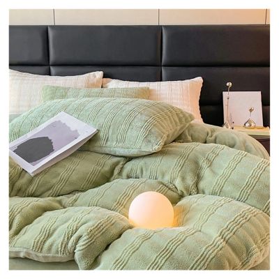 ADovz Solid Color Bedding Sets Thickened Four-Piece Comforter Sets Sheets Pillowcases Queen Size Comforter Sets,Bed Sheets