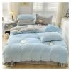 ADovz Winter Warm Thicken Milk Velvet Comforter Bed Sheets and Pillowcases 4pcs Bedding Set Soft Duvet Cover Home Textile Set,Bed Sheets view 1