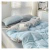 ADovz Winter Warm Thicken Milk Velvet Comforter Bed Sheets and Pillowcases 4pcs Bedding Set Soft Duvet Cover Home Textile Set,Bed Sheets view 2