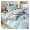 ADovz Winter Warm Thicken Milk Velvet Comforter Bed Sheets and Pillowcases 4pcs Bedding Set Soft Duvet Cover Home Textile Set,Bed Sheets view 4