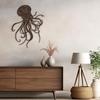 SIGNLEADER Metal Wall Art Decor Octopus Minimalist Modern Abstract Wall Sculpture Hangings Home Decoration for Living Room, Bedroom, Bathroom, Kitchen, Outdoor - 36" Bronze view 2