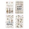 Artoid Mode Bunny Rabbits Eggs Happy Easter Kitchen Towels Dish Towels, 18x26 Inch Seasonal Hello Spring Decoration Hand Towels Set of 4 view 1
