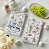 Artoid Mode Bunny Rabbits Eggs Happy Easter Kitchen Towels Dish Towels, 18x26 Inch Seasonal Hello Spring Decoration Hand Towels Set of 4 view 3