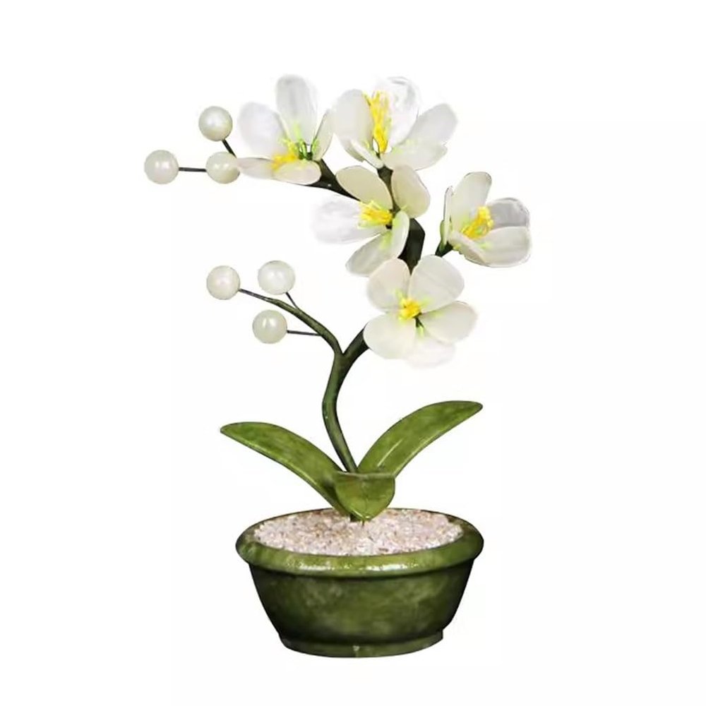 Artificial Bonsai Tree Jade Orchid Living Room Home Decoration Entrance Crafts Creative New Chinese Style Bonsai Ornament Decoration Indoor Greening Fake Tree