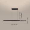 SteFik - Long Chandelier LED Dimmable Dining Room Hanging Light Fashion - Dining Table and Bar Ceiling Hanging Light Modern Minimalist Office Long Light,Pendant view 2