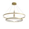 SteFik Chinese Living Room Three Color Dimming Chandelier Ring Lamps Simplicity Chinese Style Acrylic Bedroom Lights LED Hanging Lights Restaurant Pendant Light,Pendant view 1