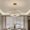 SteFik Chinese Living Room Three Color Dimming Chandelier Ring Lamps Simplicity Chinese Style Acrylic Bedroom Lights LED Hanging Lights Restaurant Pendant Light,Pendant view 2