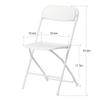 Winlice 90 PCS Plastic Folding Chair, Portable Commercial Chair, 450 LB Capacity Premium Plastic Folding Chairs, Folding Chair for Wedding Party Outdoor Indoor, Stackable Folding Chairs White view 3