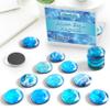 FINDMAG 12 Pack Refrigerator Magnets, Cute Fridge Magnets Decorative for Kitchen, Gift, Locker Magnet Glass Clear for School, Classroom, Ocean Magnet for Picture, Chalkboard, Valentine's Day view 3