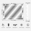 Bathroom Mirror with Lights for Wall Mounted 40x30.5 Inch Espelho De Casa De Banho Iluminado LED Rectangle Restroom Decoration Makeup Mirrors with a USB Port (40x30.5) view 2
