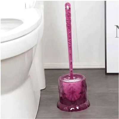 BKEKM Toilet Brush Clear Floor Standing Toilet Brush and Stand Vented Toilet Bowl Brush Bristle Cleaning Toilet Cleaner Brush Toilet Scrubber Save Space