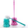 BKEKM Toilet Brush Clear Floor Standing Toilet Brush and Stand Vented Toilet Bowl Brush Bristle Cleaning Toilet Cleaner Brush Toilet Scrubber Save Space view 3