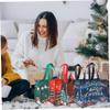 Christmas Gift Bags 12 Pcs Reusable Christmas Tote Bags with Sturdy Handles 2023 Large Nonwoven Christmas Bags for Shopping, Gift Wraping Xmas Party Supplies Christmas Bags Christmas Sacks view 4
