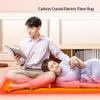Heated Carpet Carbon Crystal Electric Heating Carpet with Timer and Thermostat Heated Floor Rug Portable Heated Floor Mat view 2